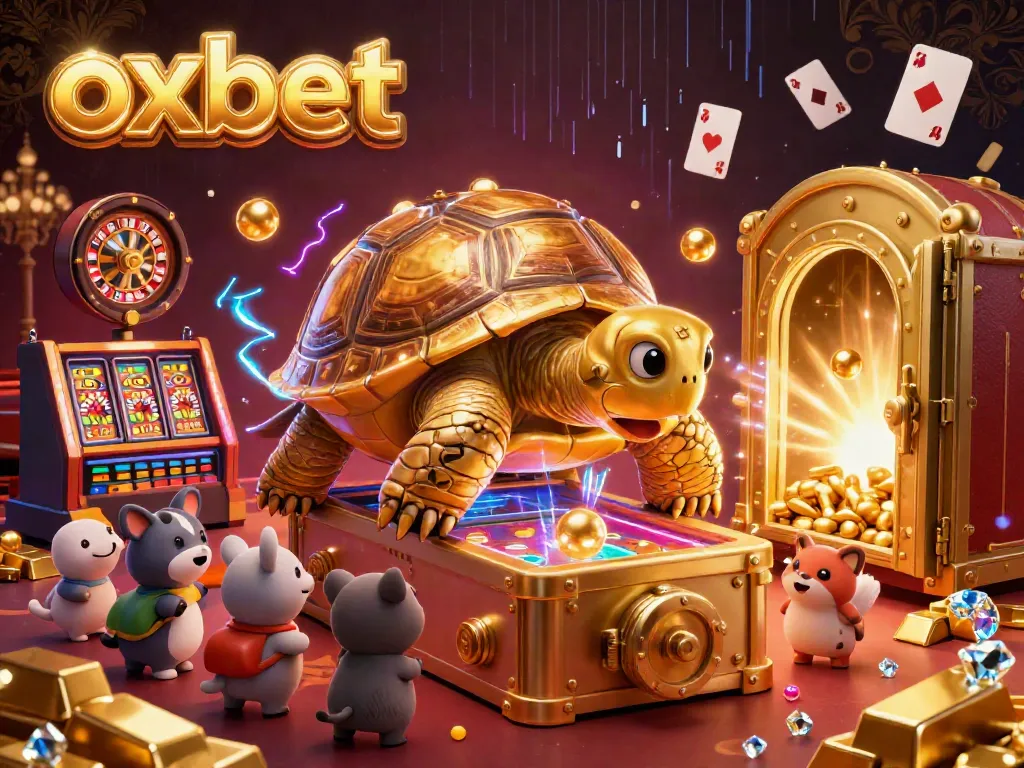 Experience the thrill of winning at OXBET, where a golden tortoise pinball machine meets dazzling casino games.