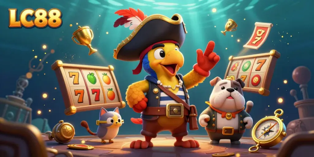 Experience the thrill of LC88 with engaging slot games featuring vibrant slots and characters in action.