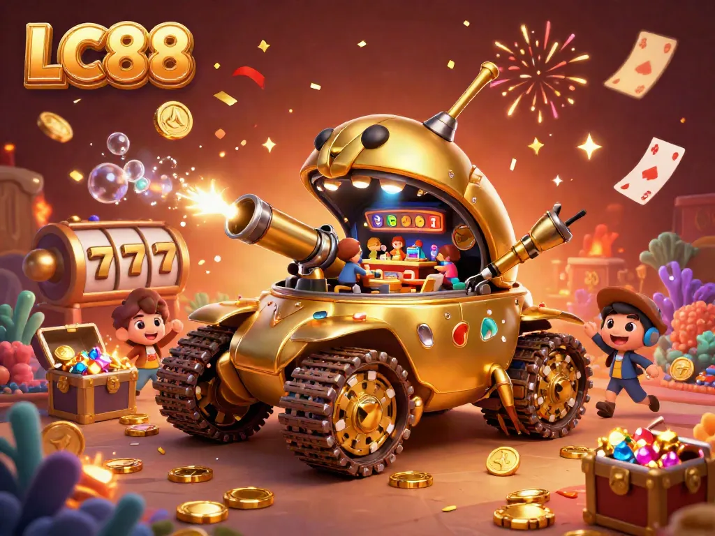 Experience thrilling casino adventures with the LC88 golden beetle tank revealing a miniature gambling paradise.
