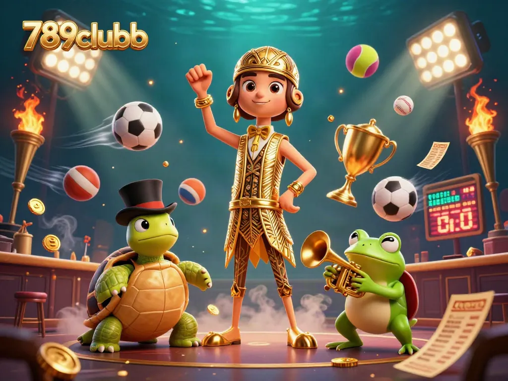 Engage with thrilling gameplay at 789clubb featuring a vibrant casino scene with lively characters.