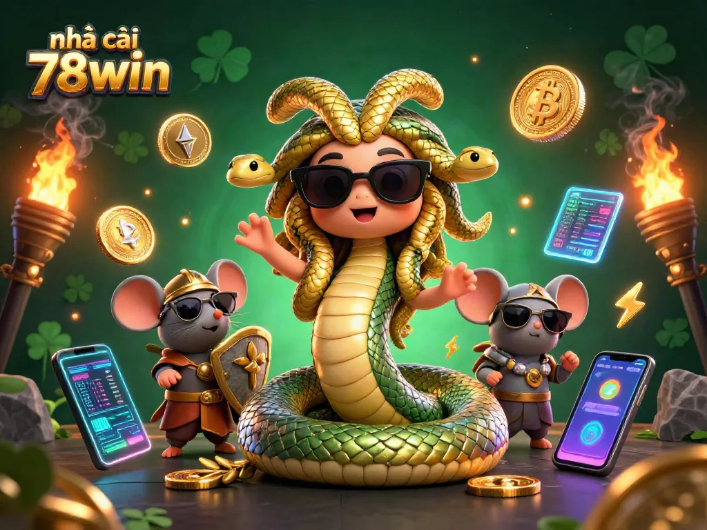 Engage with nhà cái 78win through a dynamic scene featuring Greek mythology and crypto elements in gaming.