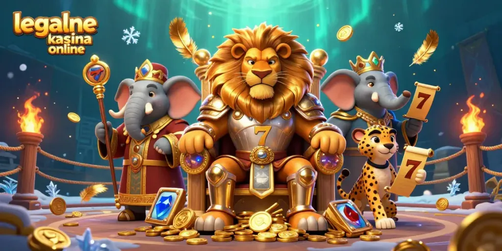 Experience the thrill of legalne kasyna online with engaging characters in a vibrant casino scene.