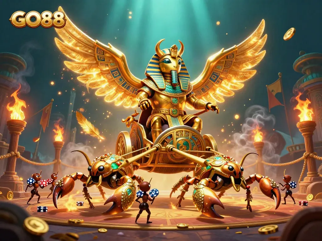 Experience thrilling gaming adventures with GO88 in this captivating casino illustration.