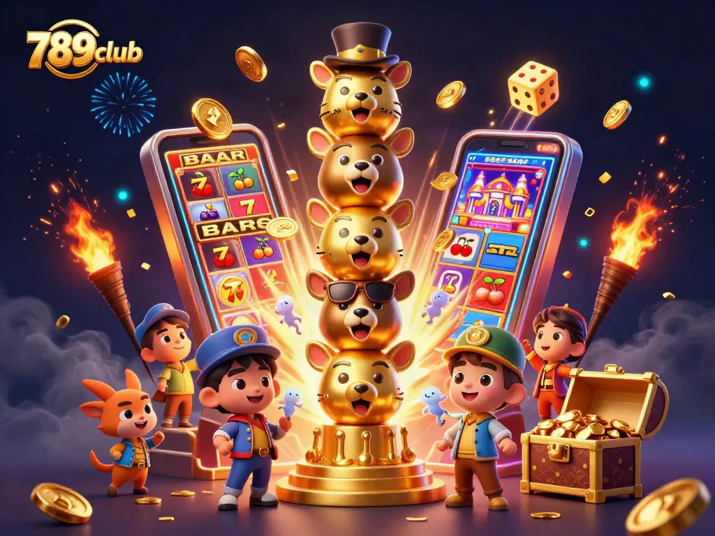 Experience thrilling entertainment at 789club with vibrant casino illustrations showcasing exciting games.